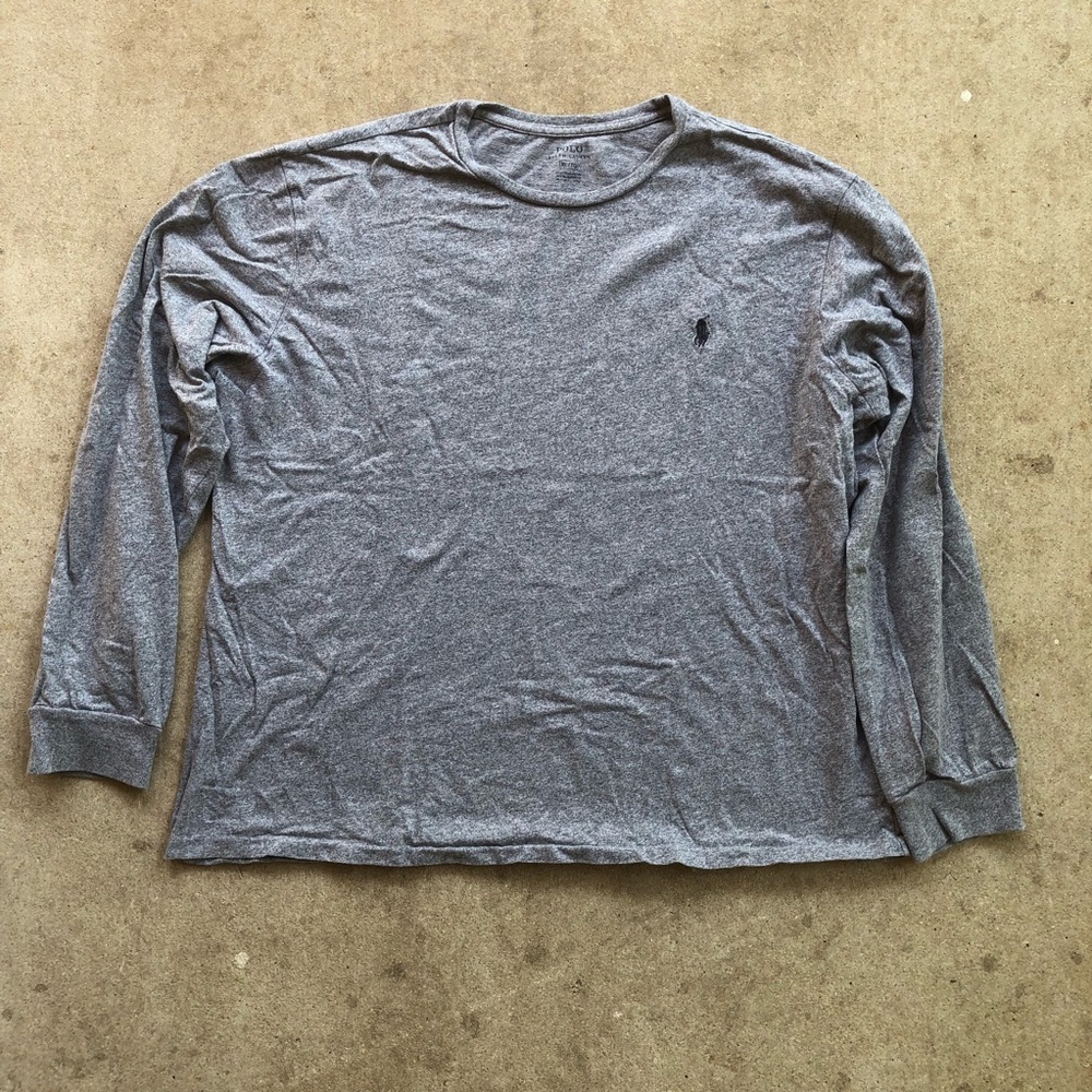 Gray long sleeve polo in size XL